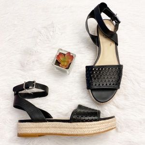 Vince Camuto | Kovya Black espadrille platform sandals women’s 7.5